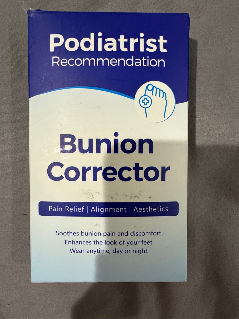 Bunion Corrector - Blue/White Comfort Sleeve